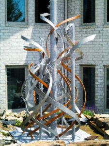 Intricate Water Feature Metal Art